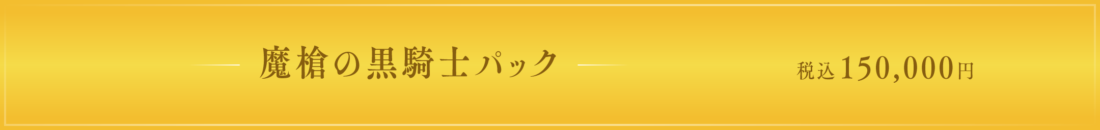 魔槍の黒騎士パック 税込150,000円