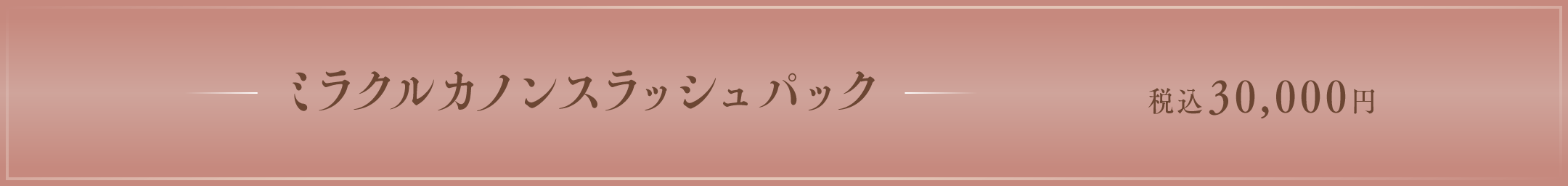 ミラクルカノンスラッシュパック 30,000円